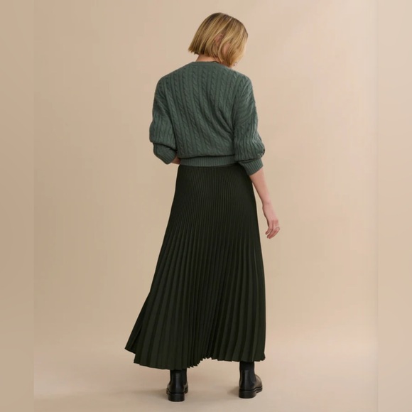Jenni Kayne Pleated Skirt in Forest - Picture 6 of 8